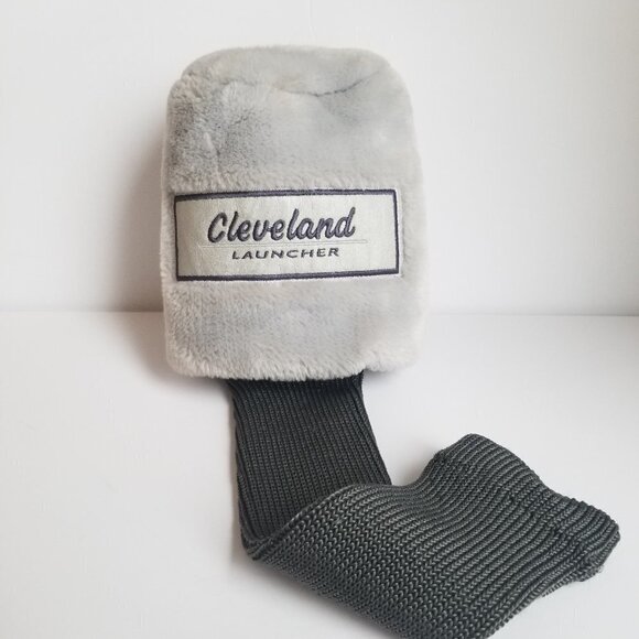 Cleveland Launcher Golf Driver Head Cover Fuzzy Grey Top Dark Grey Bottom - Picture 1 of 4